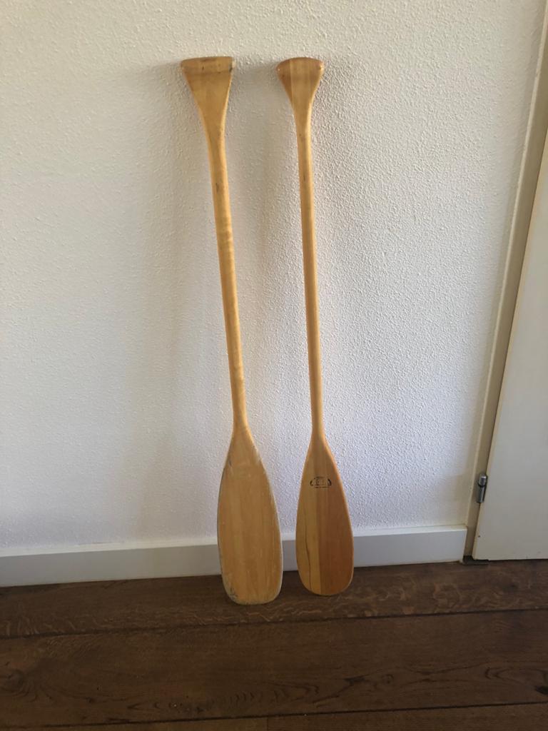 Steekpeddels, 1x Grey Owl; 1x merkloos, Ophalen, Gebruikt, Enkelbladige peddel