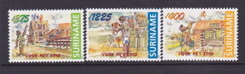 TSS Kavel 260044 Suriname PF  minr 1674-1676 kind draken, Ophalen, Postfris