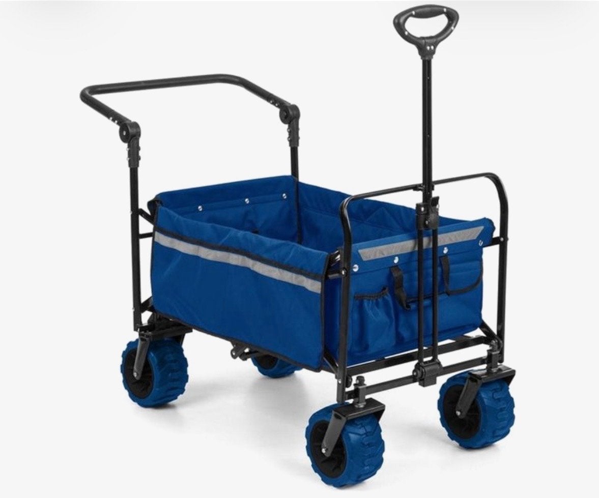 NIEUW!! Waldbeck Easy Rider Bolderwagen blauw - Opvouwbaar, Caravans en Kamperen, Bolderkarren, Ophalen of Verzenden, Opvouwbaar