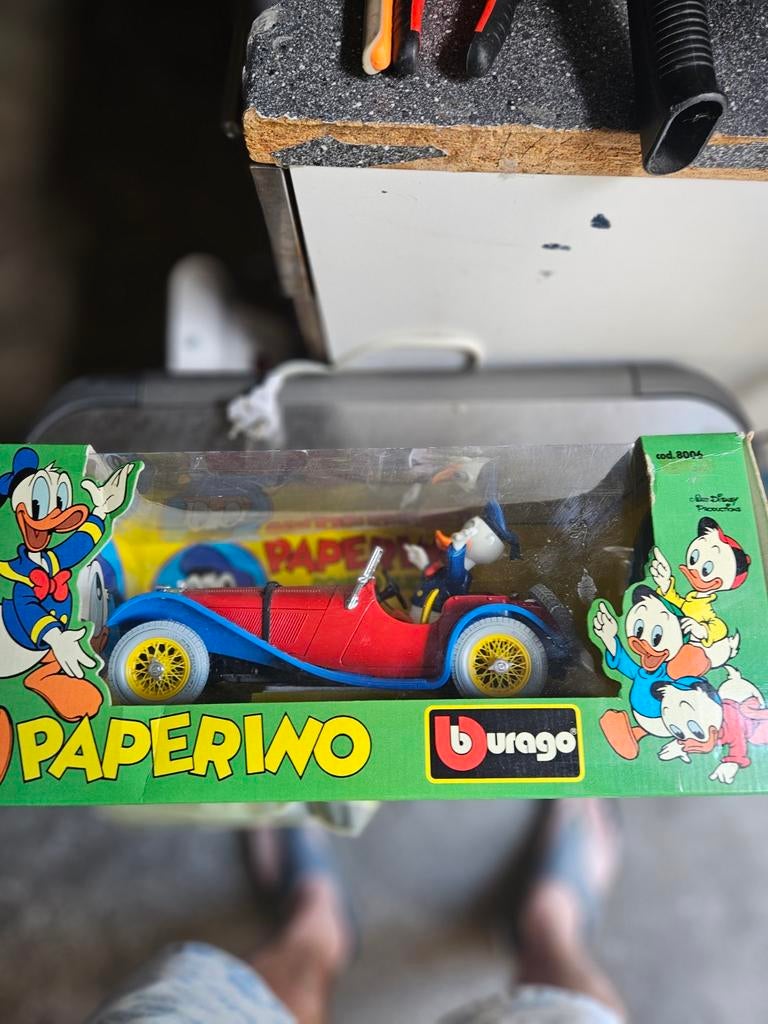 1/18 bburago disney jaren 80 paperino donald duck, Ophalen of Verzenden, Bburago