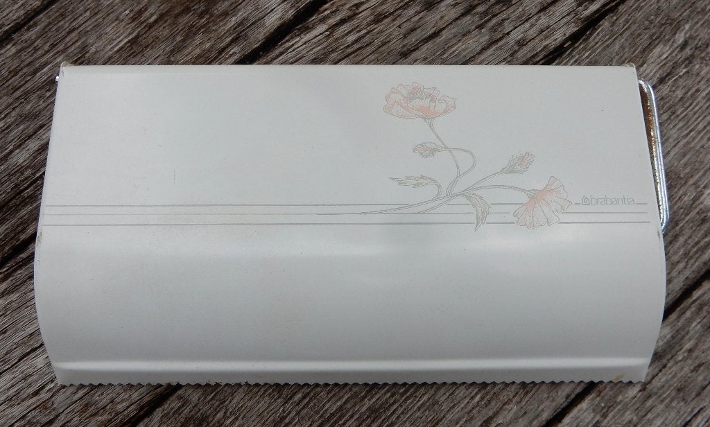 vintage keukenrolhouder Brabantia met bloemmotief, Huis en Inrichting, Keuken | Keukenbenodigdheden, Metaal, Brabantia, Ophalen