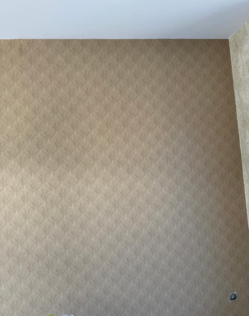 Goud behang met print, Ophalen of Verzenden, Minder dan 10 m²