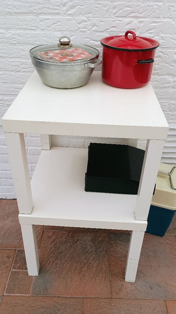 Ikea Lack bijzet tafel 2 stuks gratis ophalen, Gebruikt, Vierkant, 55 tot 75 cm, Hout