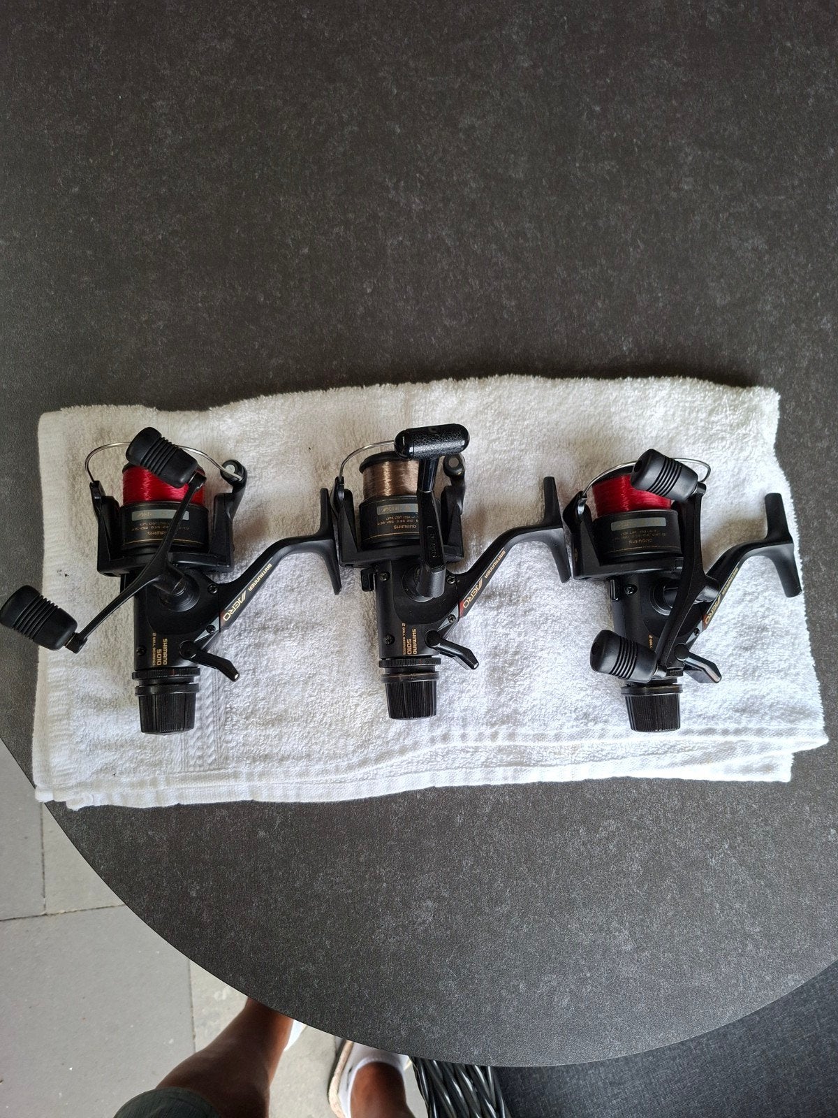3 Schitterende Shimano 5010XT-7 Beetrunners., Watersport en Boten, Hengelsport | Karpervissen, Ophalen of Verzenden, Zo goed als nieuw