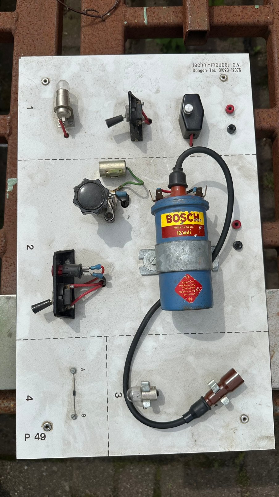 Vintage Techni-Meubel Educatief Elektronica /Ontsteking Bord, Gebruikt, Volkswagen, Ding, Ophalen of Verzenden