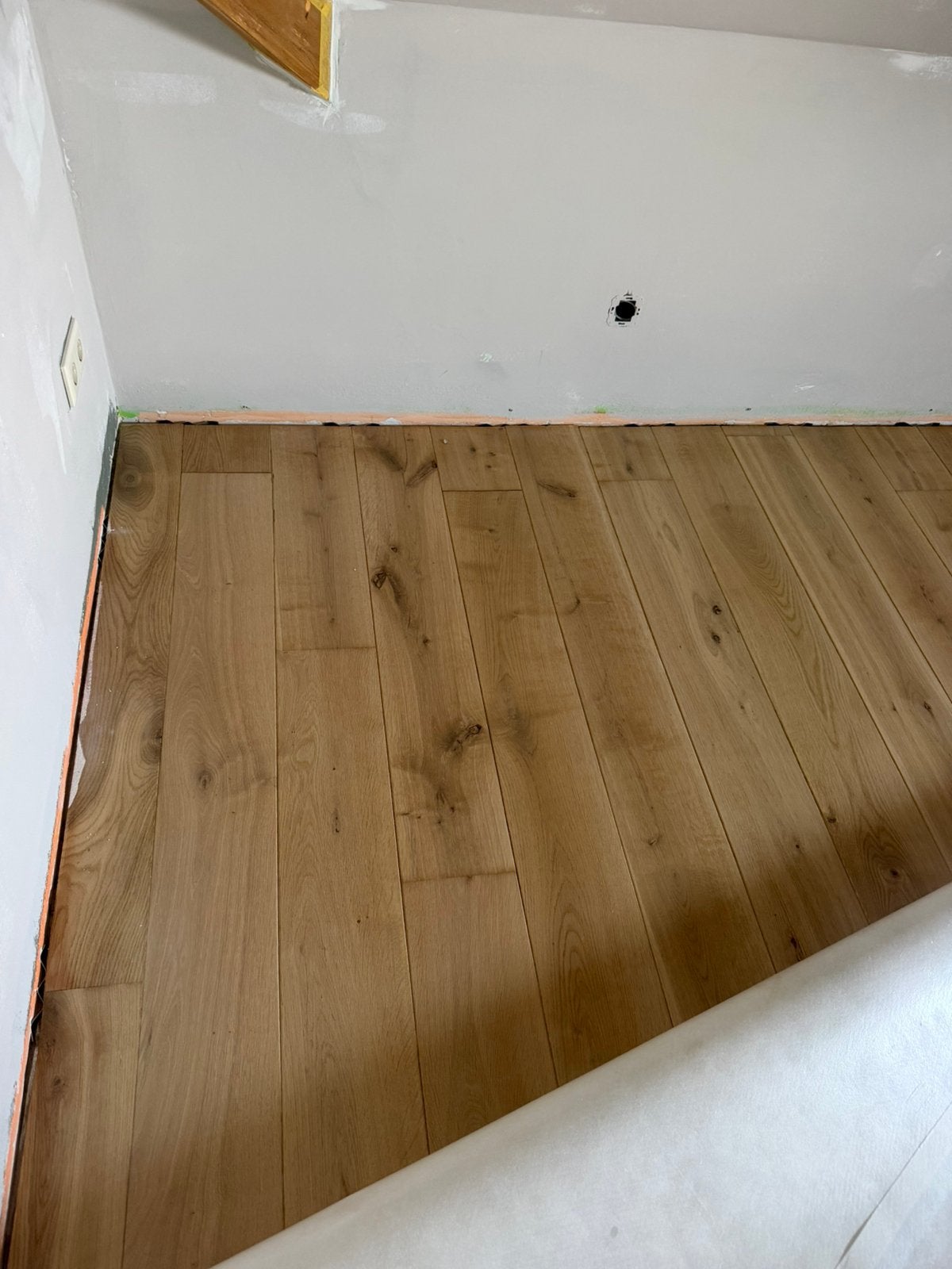 Eiken 20mm massief vloerdelen 60m2, Huis en Inrichting, Stoffering | Vloerbedekking, Ophalen, Gebruikt, 50 tot 75 m², Parket