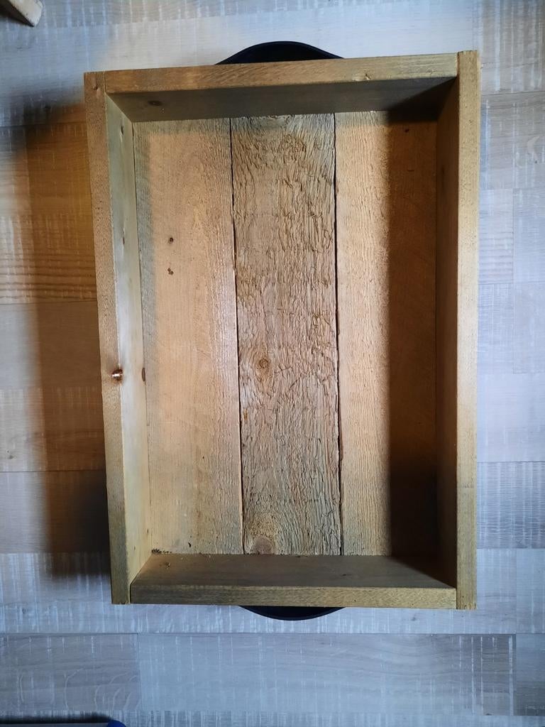 Robuust houten dienblad, Ophalen, Rechthoekig, Hout