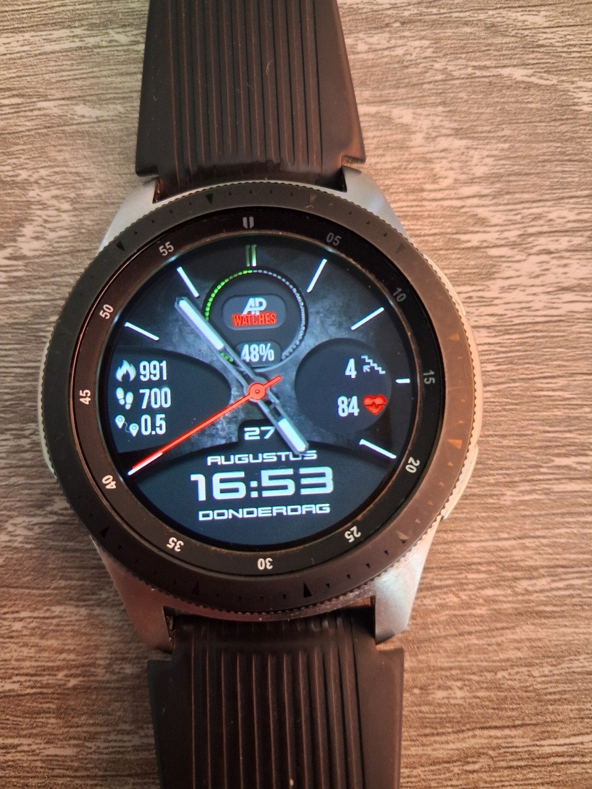 samsung galaxy watch sm-R800, Ophalen of Verzenden, Zo goed als nieuw, Zwart, Android