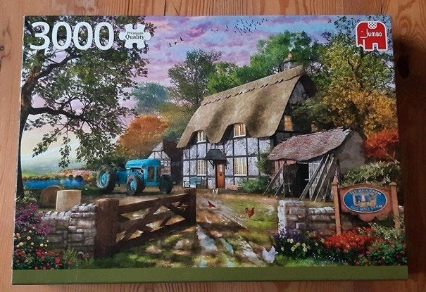 Jumbo Puzzel 3000 stukjes, het huisje van de boer, Ophalen of Verzenden, Meer dan 1500 stukjes, Zo goed als nieuw, Legpuzzel