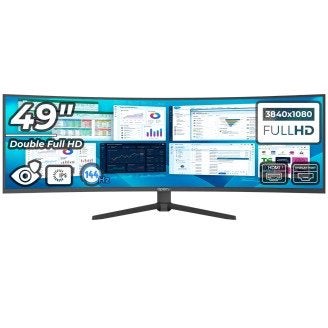 (defecte voeding) Monitor LED Curved 49 inch OptimX MT49J-1, Ophalen, Zo goed als nieuw, 60 Hz of minder, Curved