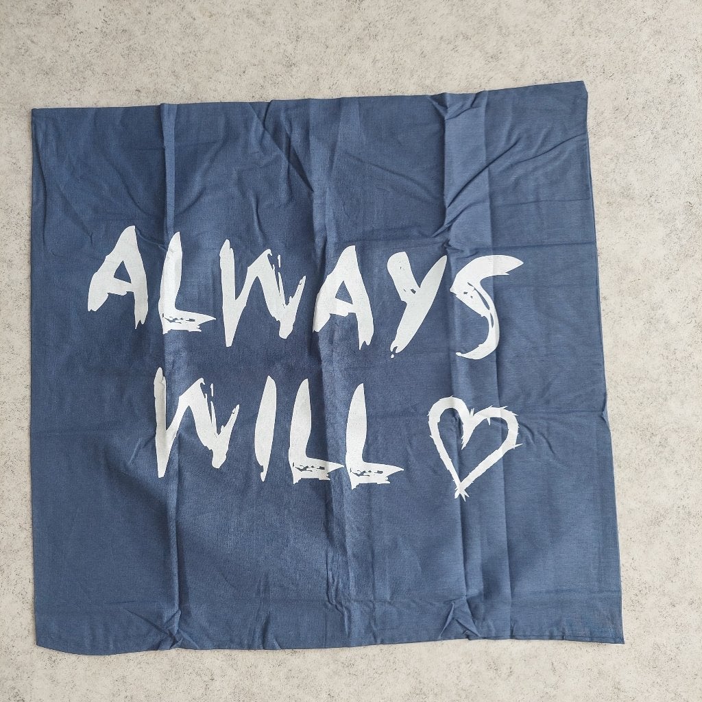 Sierkussenhoes VT wonen Always will love, Overige merken, Blauw, Met print, Nieuw