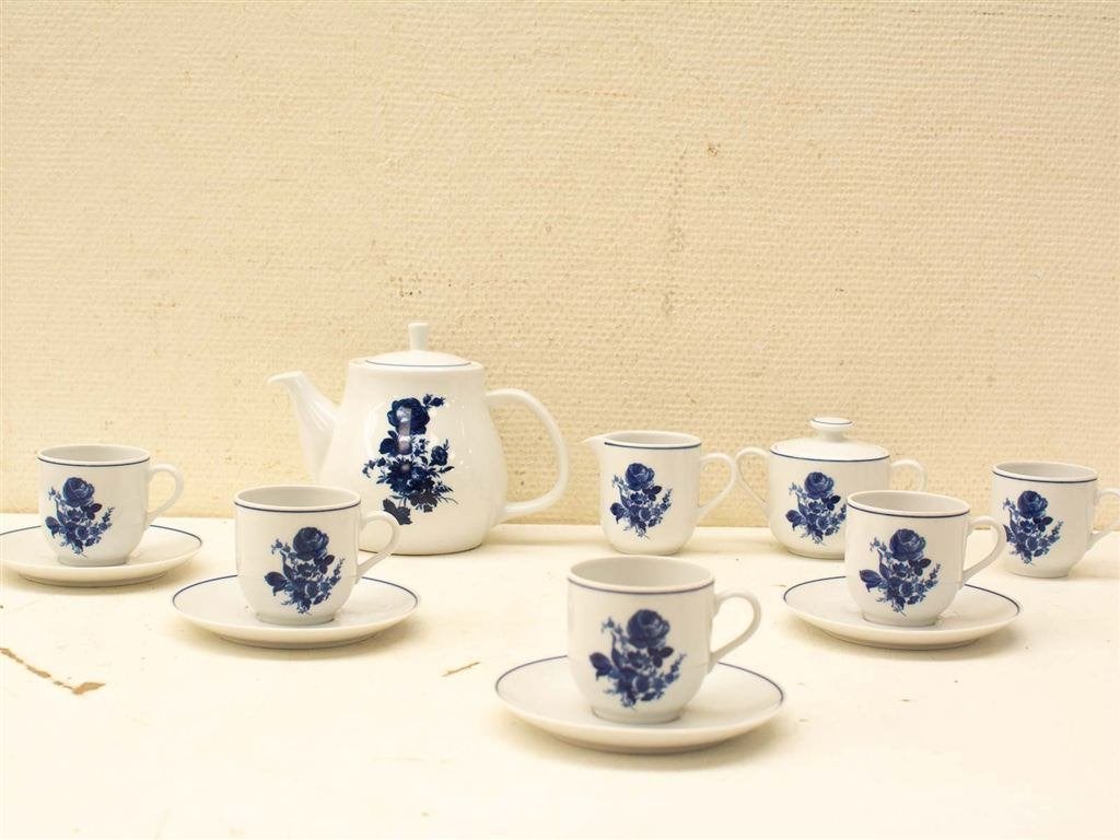 14 delig Mosa porseleinen thee servies 37367, Gebruikt, Ophalen of Verzenden, Bord(en), Overige stijlen