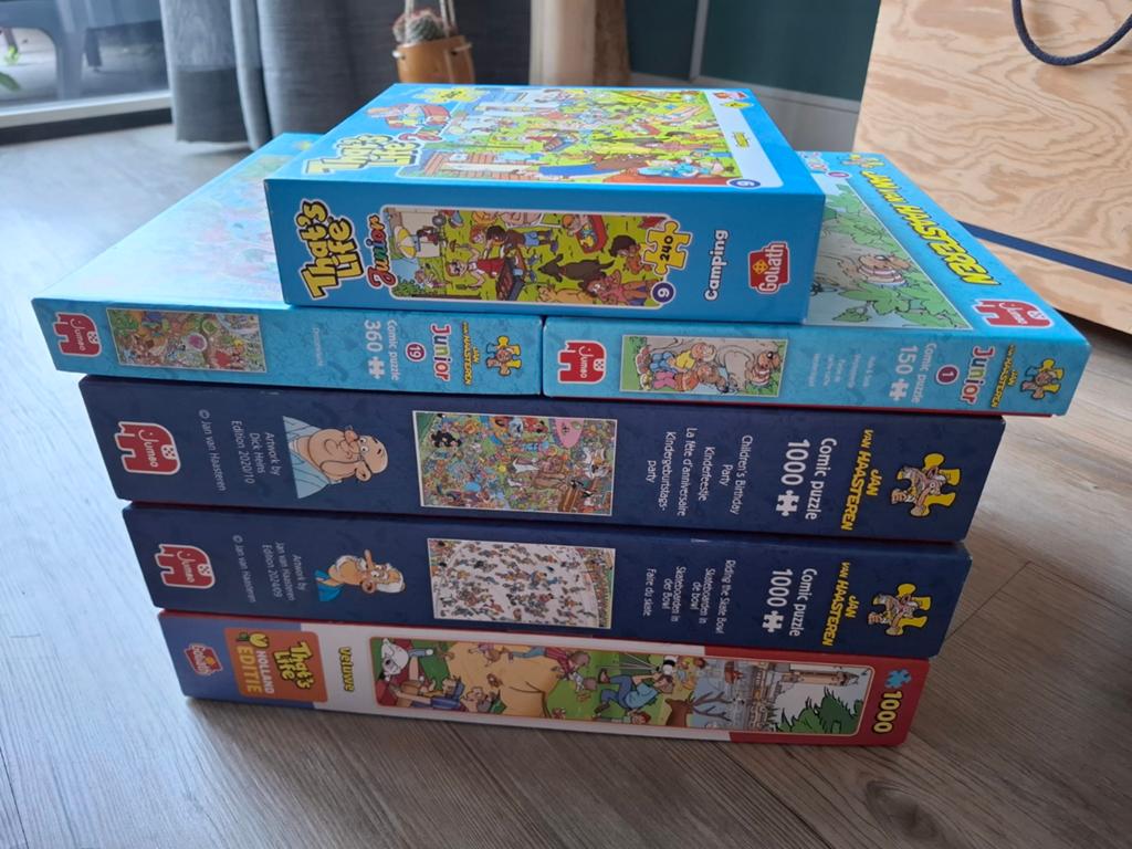 Verzameling puzzels, Jan van Haasteren junior, Ophalen of Verzenden, Minder dan 500 stukjes, Zo goed als nieuw