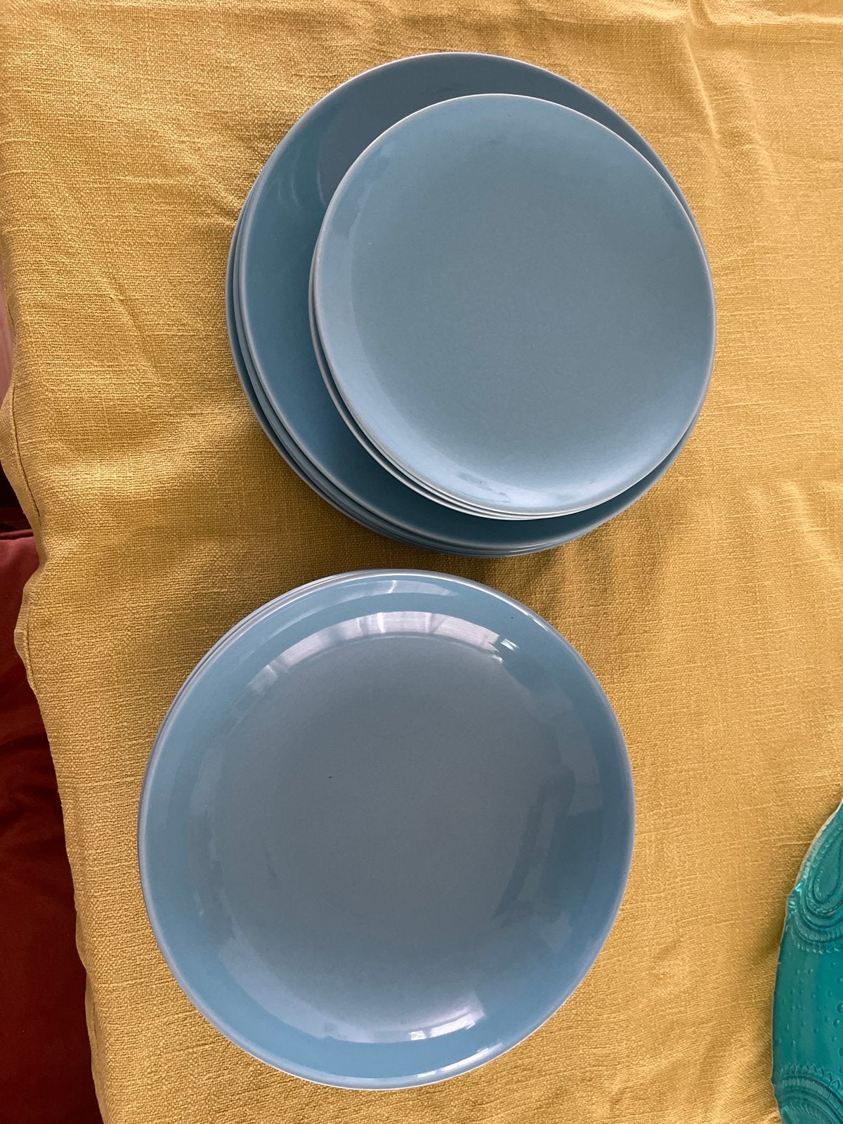 IKEA servies: borden in blauw, Ophalen, Gebruikt, IKEA, Overige stijlen
