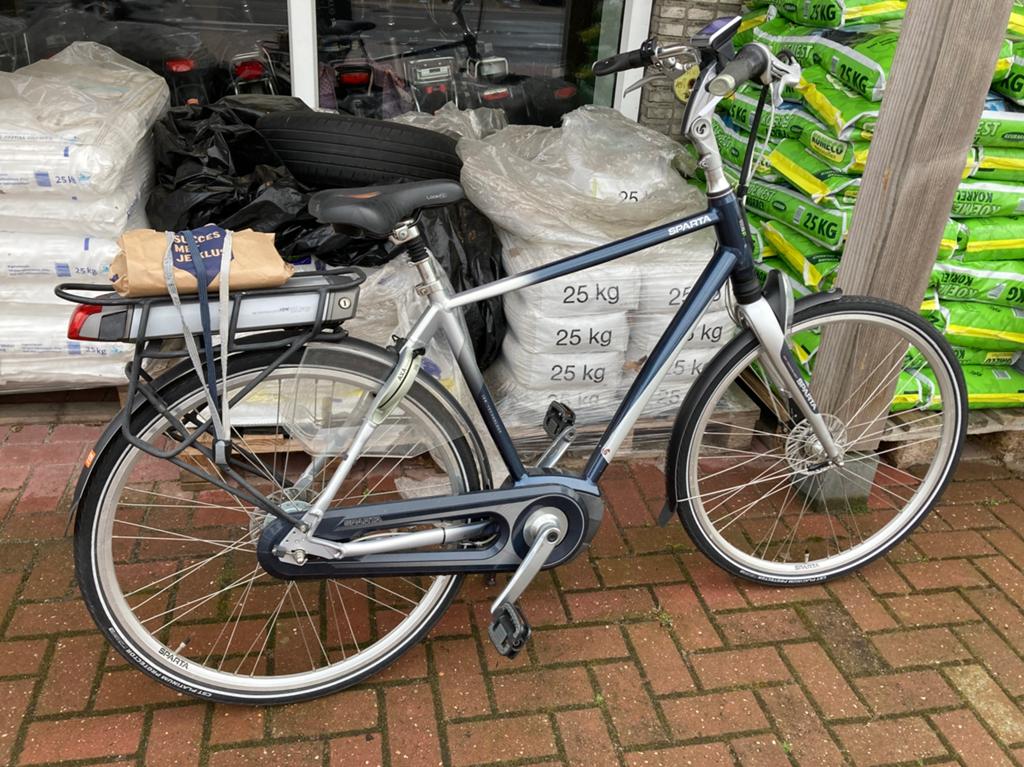 Heren ebike Sparta met middenmotor 53 CM, 51 tot 55 cm, Ophalen of Verzenden, Zo goed als nieuw, Sparta