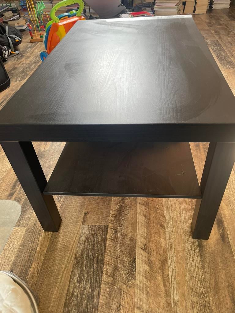 Zwarte IKEA Lack salontafel, Huis en Inrichting, Tafels | Salontafels, Ophalen, 50 tot 100 cm, 50 tot 100 cm, Zo goed als nieuw