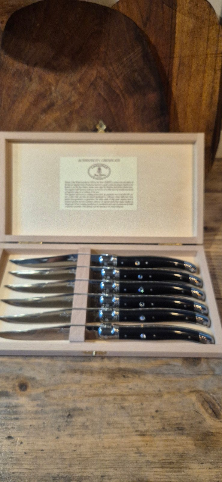 Laguiole steak messenset, Bestekset, Ophalen of Verzenden, Rvs of Chroom, Messenset