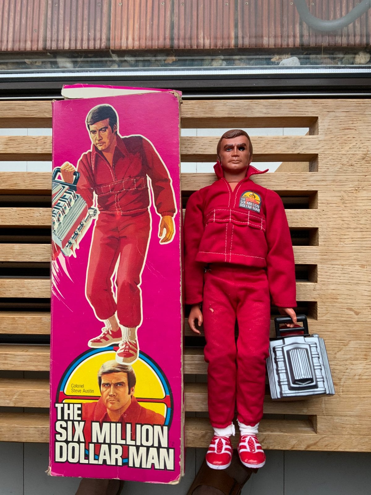 Vintage The Six Million Dollar Man actiepop compleet in doos, Ophalen of Verzenden, Gebruikt, Overige typen, Levensecht of Reborn