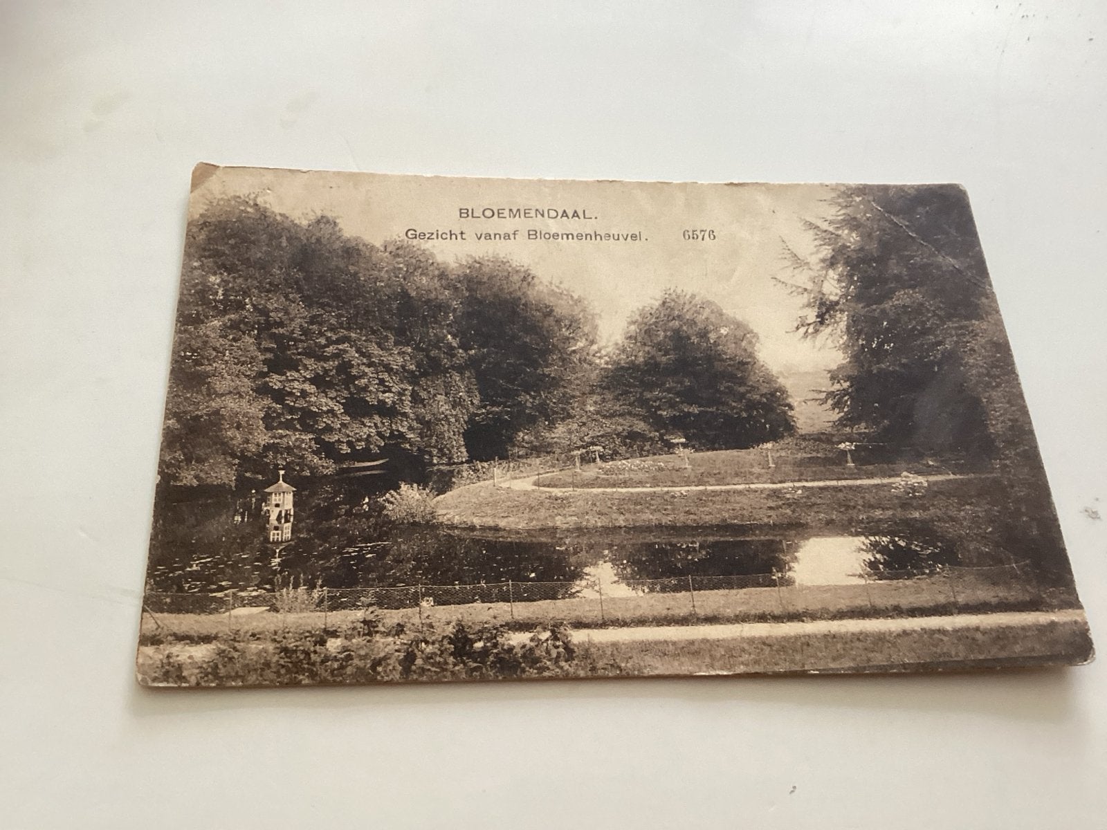 Bloemendaal, Gezicht vanaf Bloemenheuvel, Verzamelen, Ansichtkaarten | Nederland, Ophalen of Verzenden, Voor 1920, Gelopen, Noord-Holland