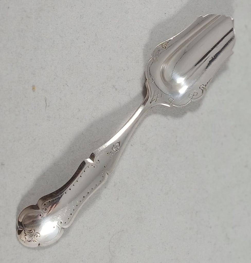 Zilveren theeschep Biedermeier antiek 835 zilver, Antiek en Kunst, Ophalen of Verzenden, Zilver