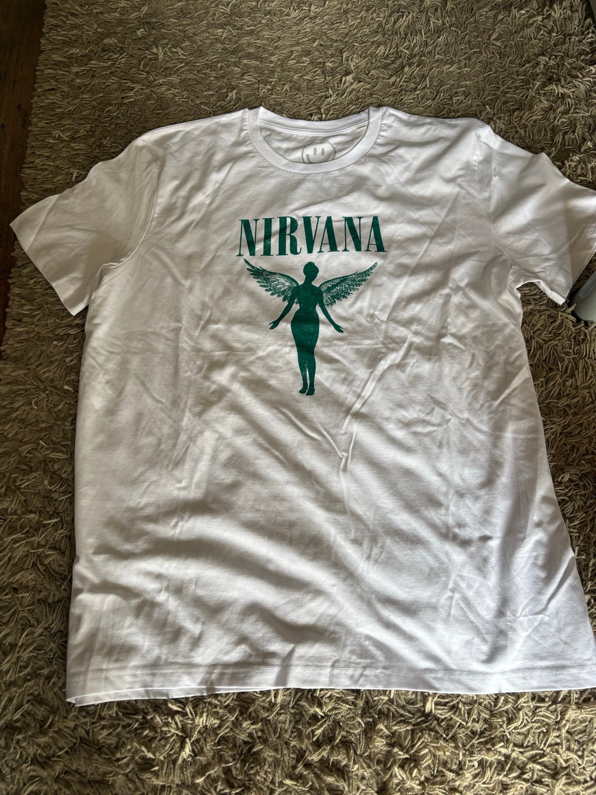 Nirvana T-shirt wit met groen logo - in utero maat xxl, Kleding | Heren, T-shirts, Ophalen of Verzenden, Nieuw, Overige maten