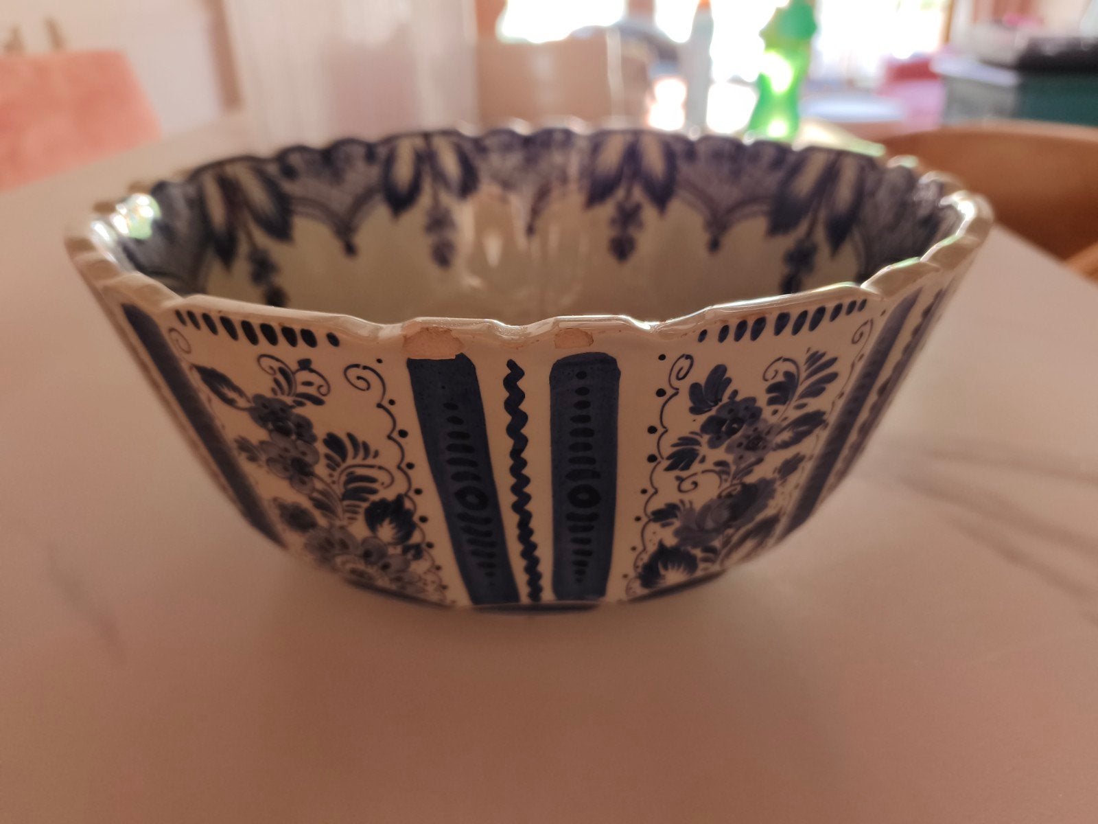 Antieke Delfts Blauwe Handgeschilderde Kom - Made in Holland, Antiek en Kunst, Ophalen of Verzenden