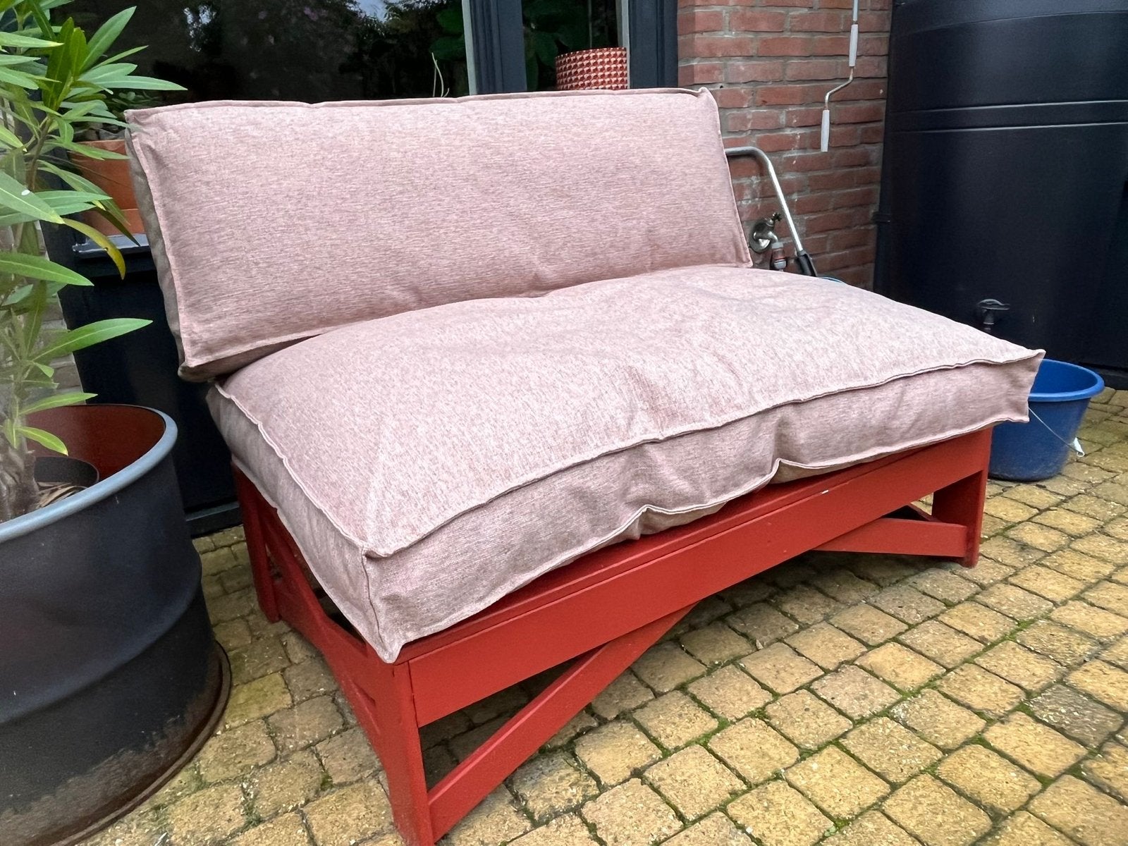 Palletkussens nieuw van karwei (zonder bank), Ophalen of Verzenden, Nieuw, 2 zitplaatsen