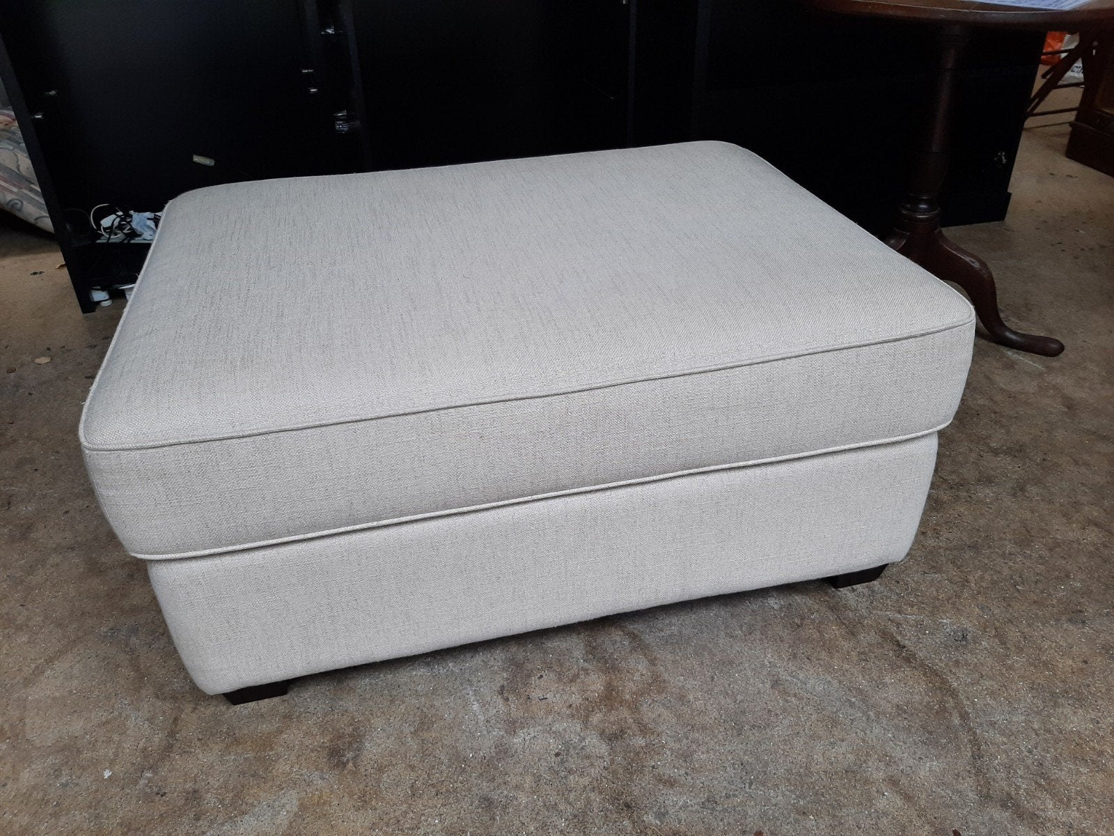 Grote IKEA KIVIK hocker met stoffen bekleding, Ophalen, Gebruikt, 100 tot 125 cm, 75 tot 100 cm
