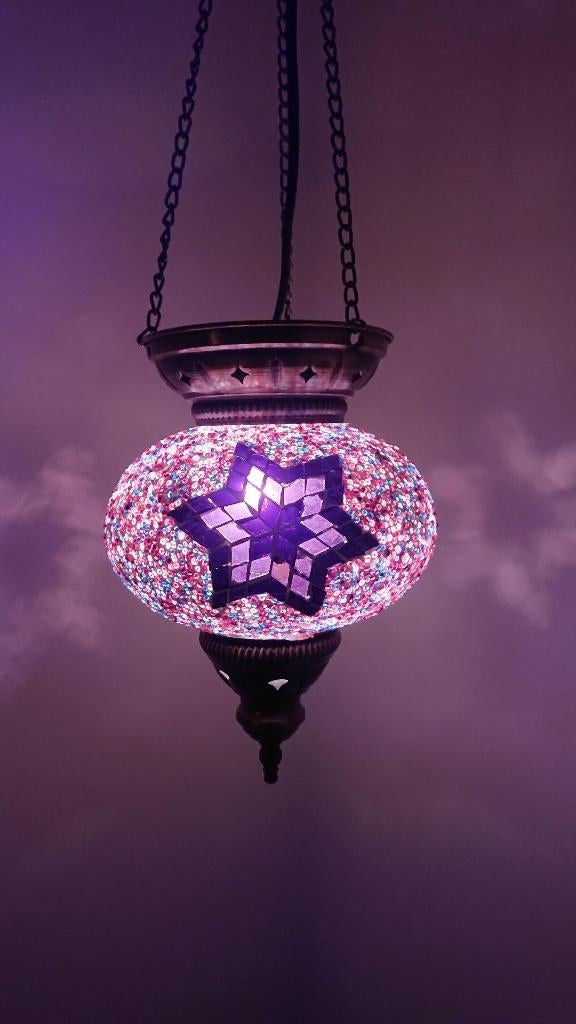 Oosterse Marokkaanse Turkse hanglamp glasmozaiek, Huis en Inrichting, Lampen | Hanglampen, Oosters Arabisch 1001nacht Boho Ibiza Marrakech Marokkaans Turks