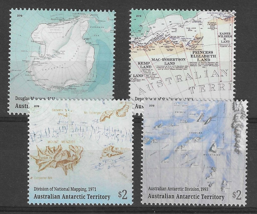 AAT 2019, mi 266/69 "Mapping" postfris, Ophalen of Verzenden, Postfris