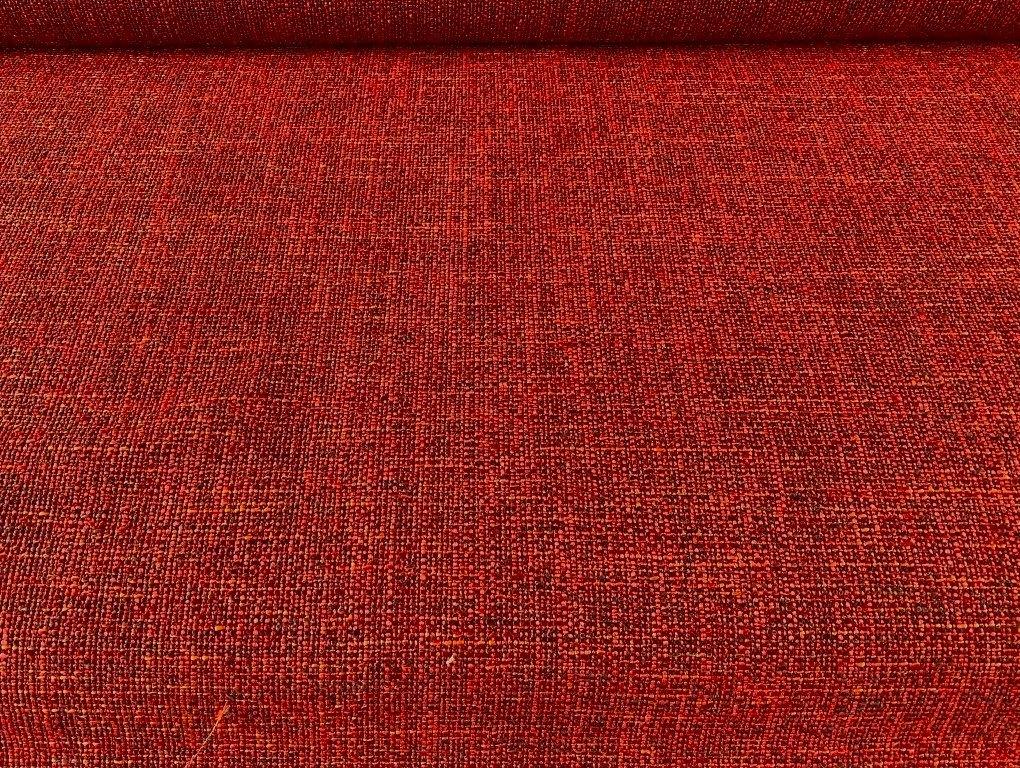 Keymer herning 52; rood+oranje; 4,7 meter meubelstof NU 212€, Wol, 120 cm of meer, Oranje, Ophalen of Verzenden