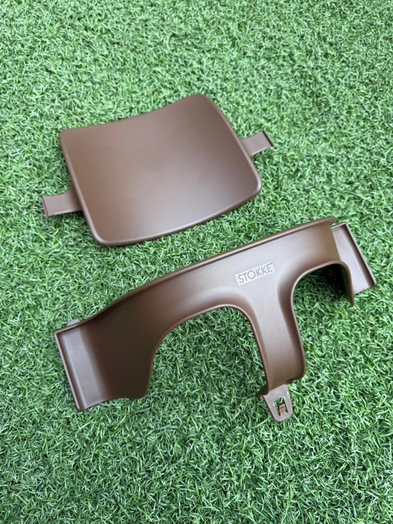 Stokke babyset bruin, Ophalen of Verzenden, Gebruikt, Meegroeistoel