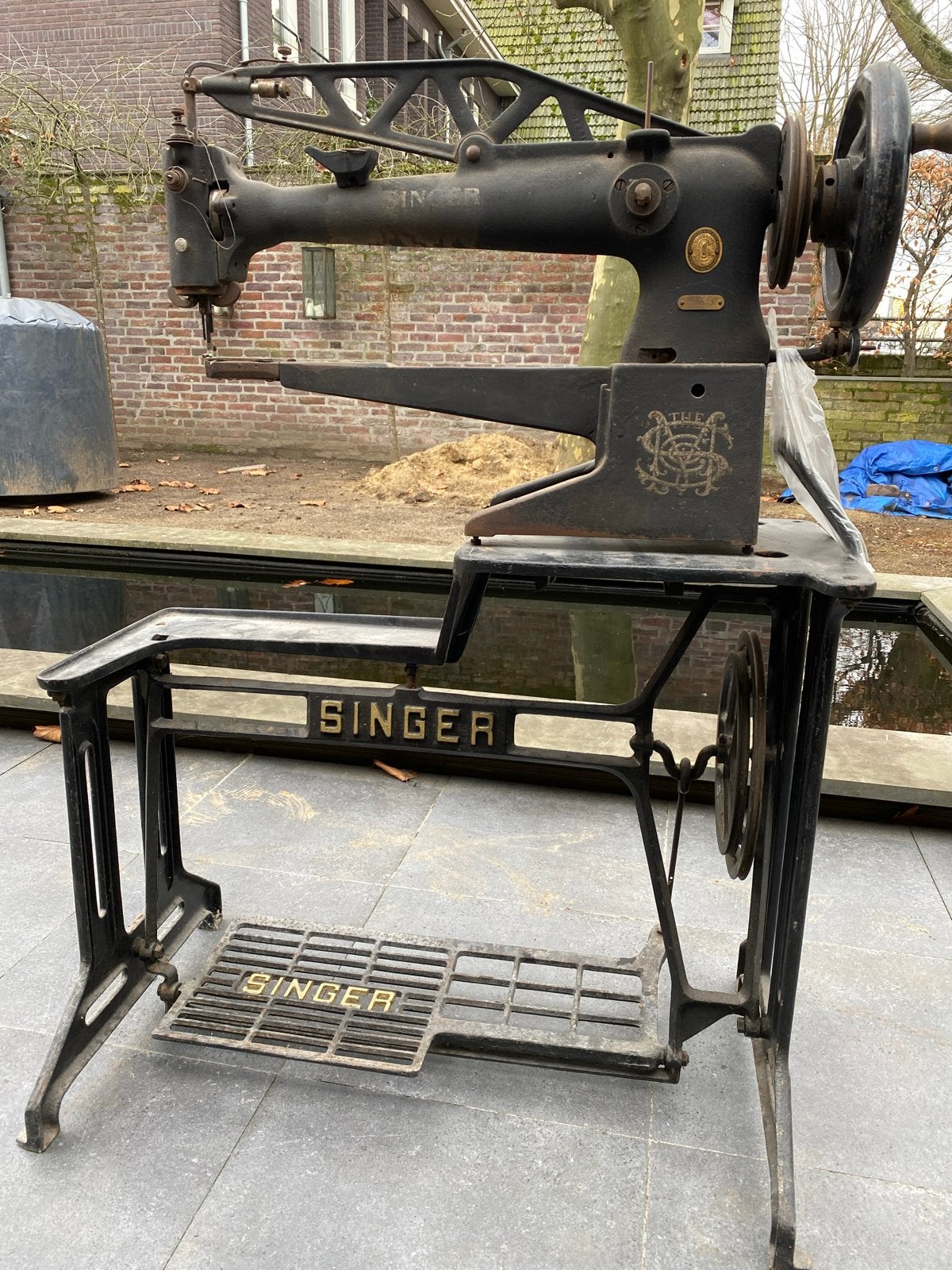 Antieke Singer Naaimachine 29K73 - Schoenmakersmachine, Antiek en Kunst, Ophalen of Verzenden