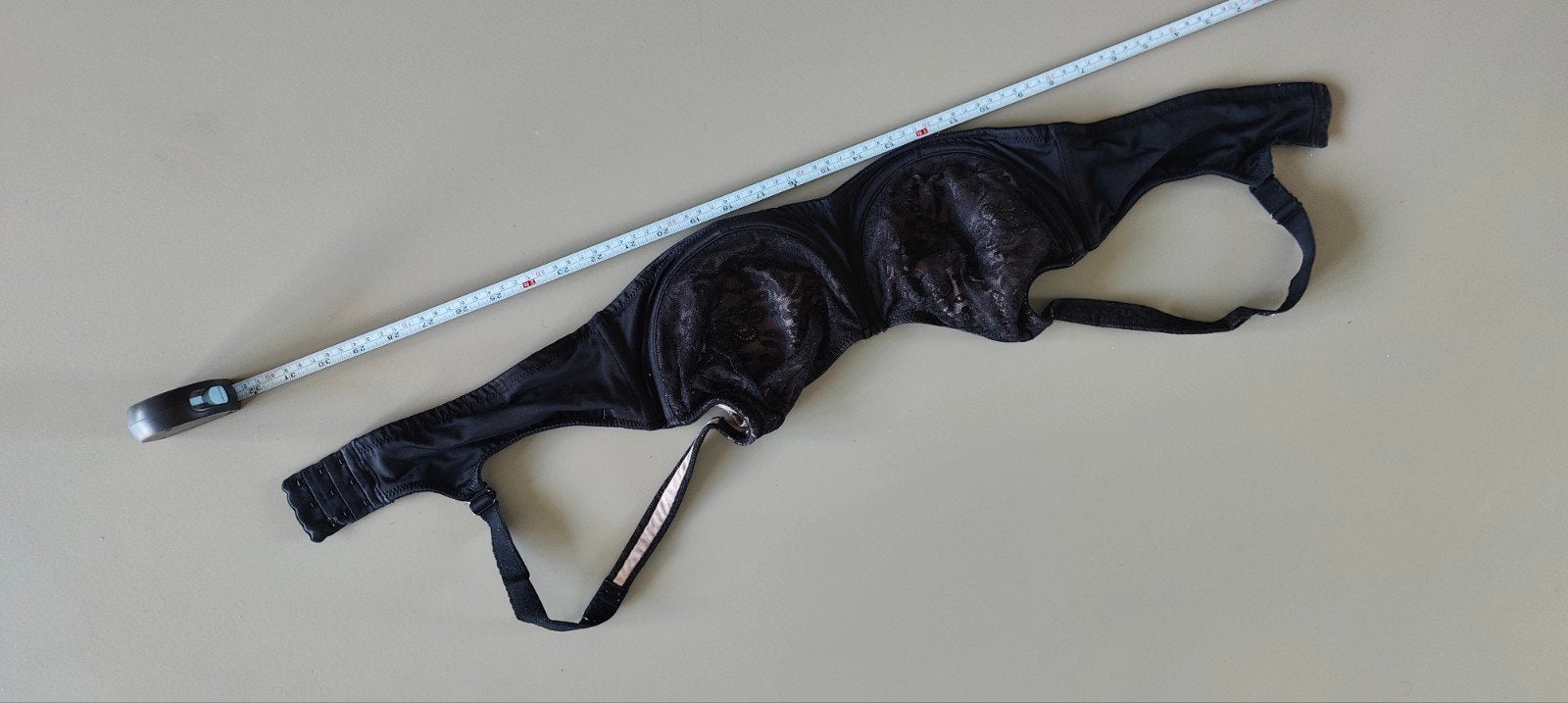 Zwarte prothese BH met kant, maat onbekend, Onbekend, Ophalen of Verzenden, Zwart, BH
