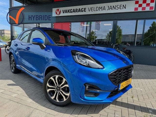 Ford Puma 1.0 ECOBOOST ST-LINE (MILD HYBRID) (bj 2023), Auto's, Stof, Euro 6, Blauw, Bedrijf