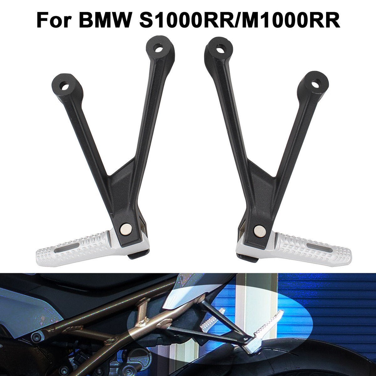 BMW S1000RR M1000RR L R Passagiers Voetsteunen Set Nieuw, P, P, P, Nieuw