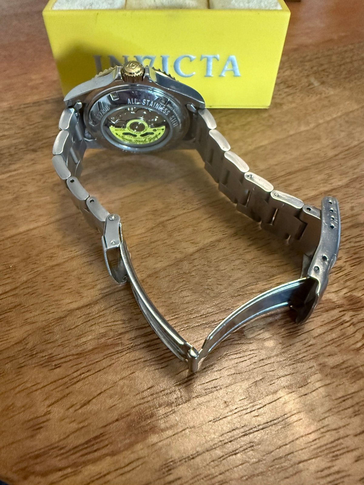 invicta diver automatisch, Ophalen of Verzenden, Zo goed als nieuw, Zilver, Staal
