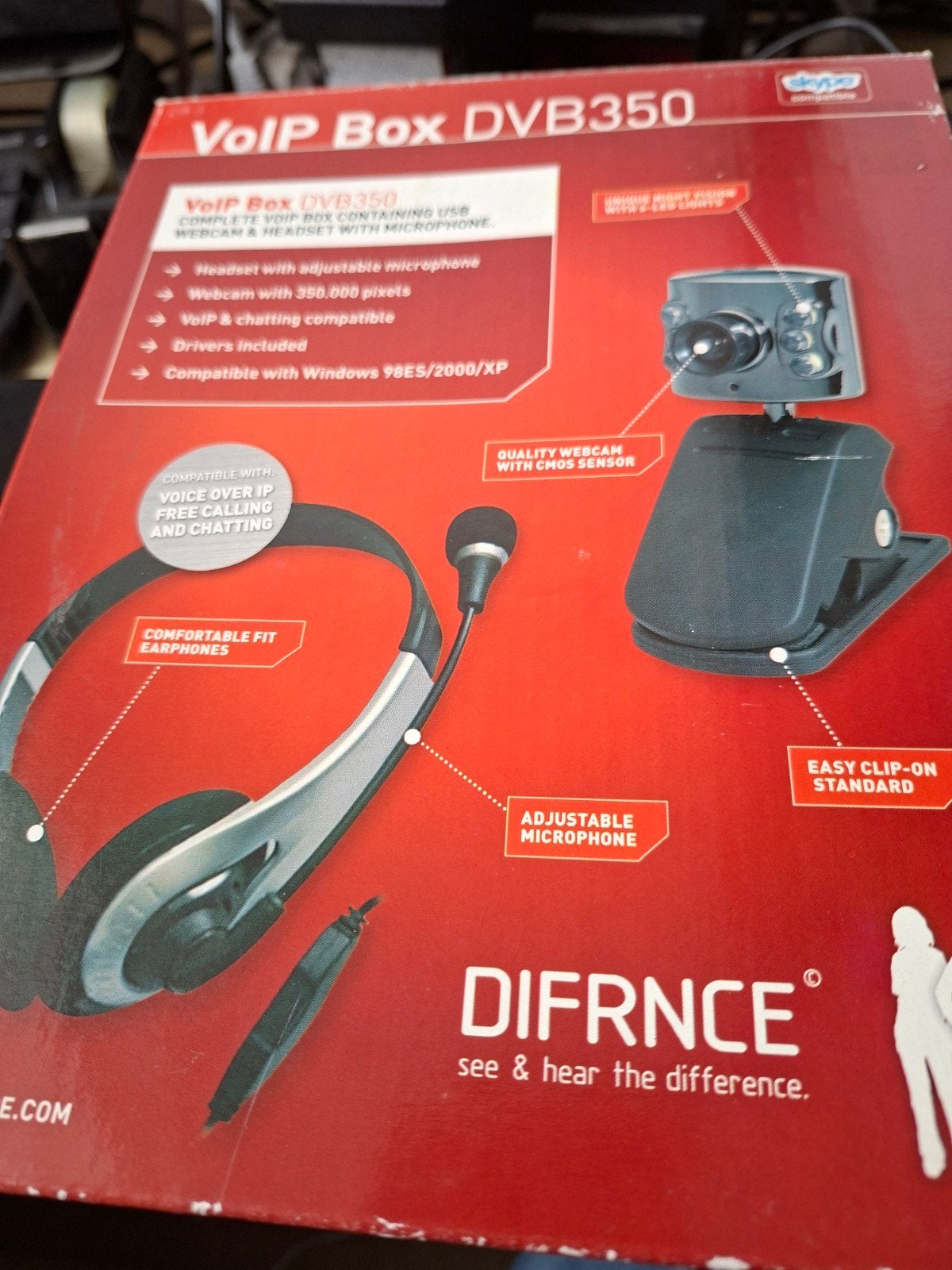 VoIP Box DVB350 - Headset, Webcam & Microfoon, Ophalen of Verzenden, Nieuw