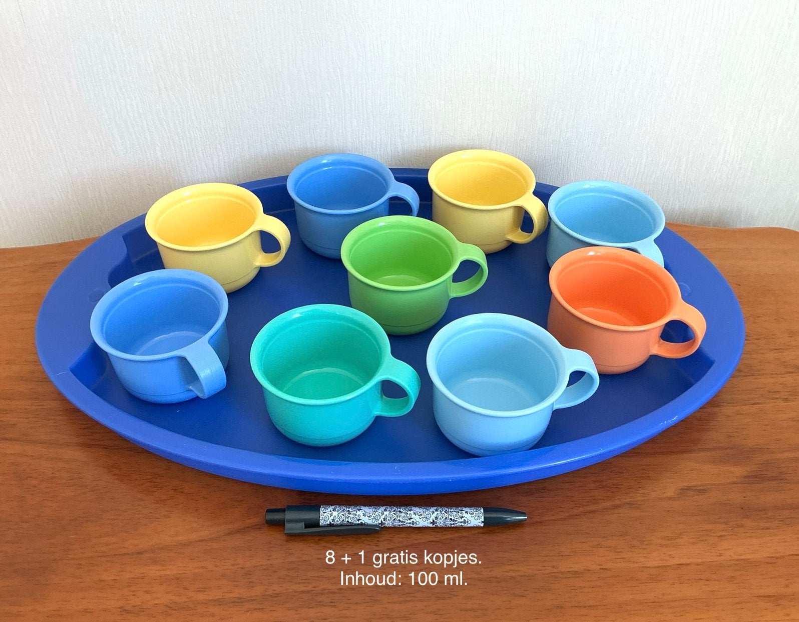Tupperware 8 + 1 gratis kopjes Inhoud: 100 ml. €2,50 per st., Ophalen of Verzenden