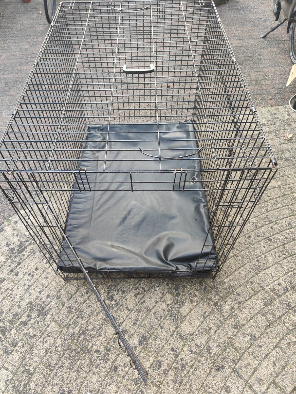 opvouwbare hondenren hondenkennel kattenren met handvat, Ophalen of Verzenden, Gebruikt
