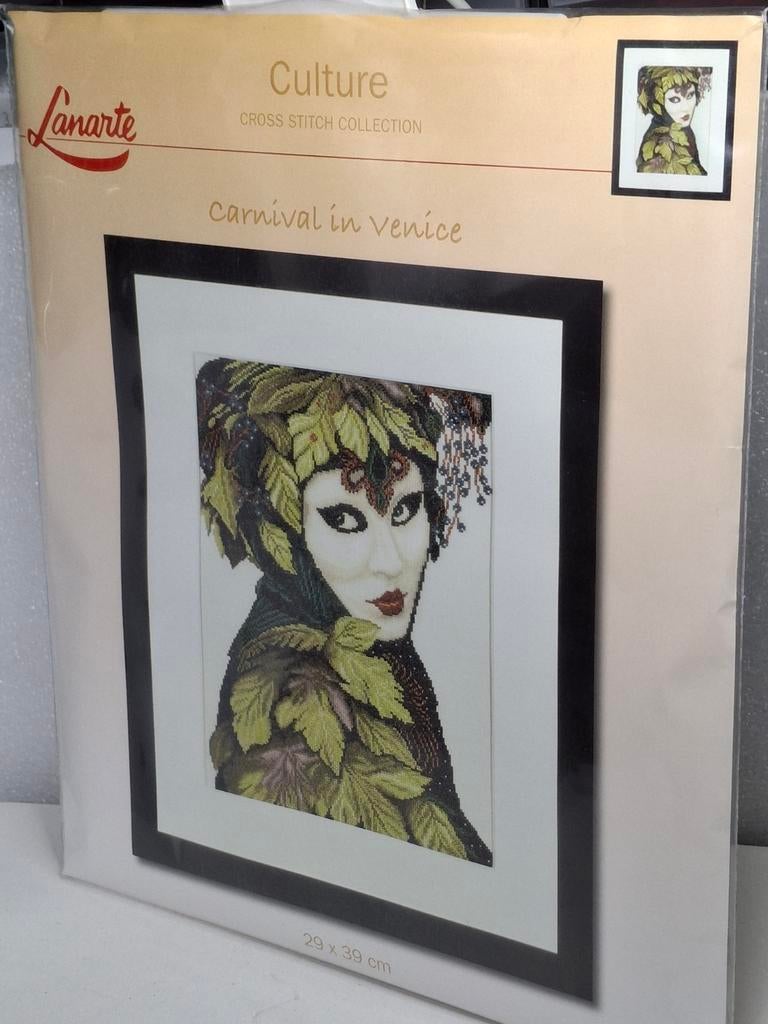 Lanarte Borduurpakket Carnaval in Venetië 29x39 cm, Ophalen of Verzenden