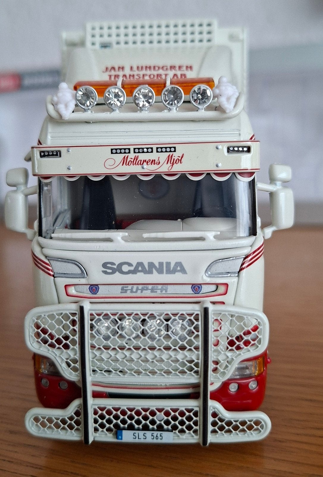 Scania jan lundgren transport, Hobby en Vrije tijd, Modelauto's | 1:50, Ophalen of Verzenden, Bus of Vrachtwagen, Wsi