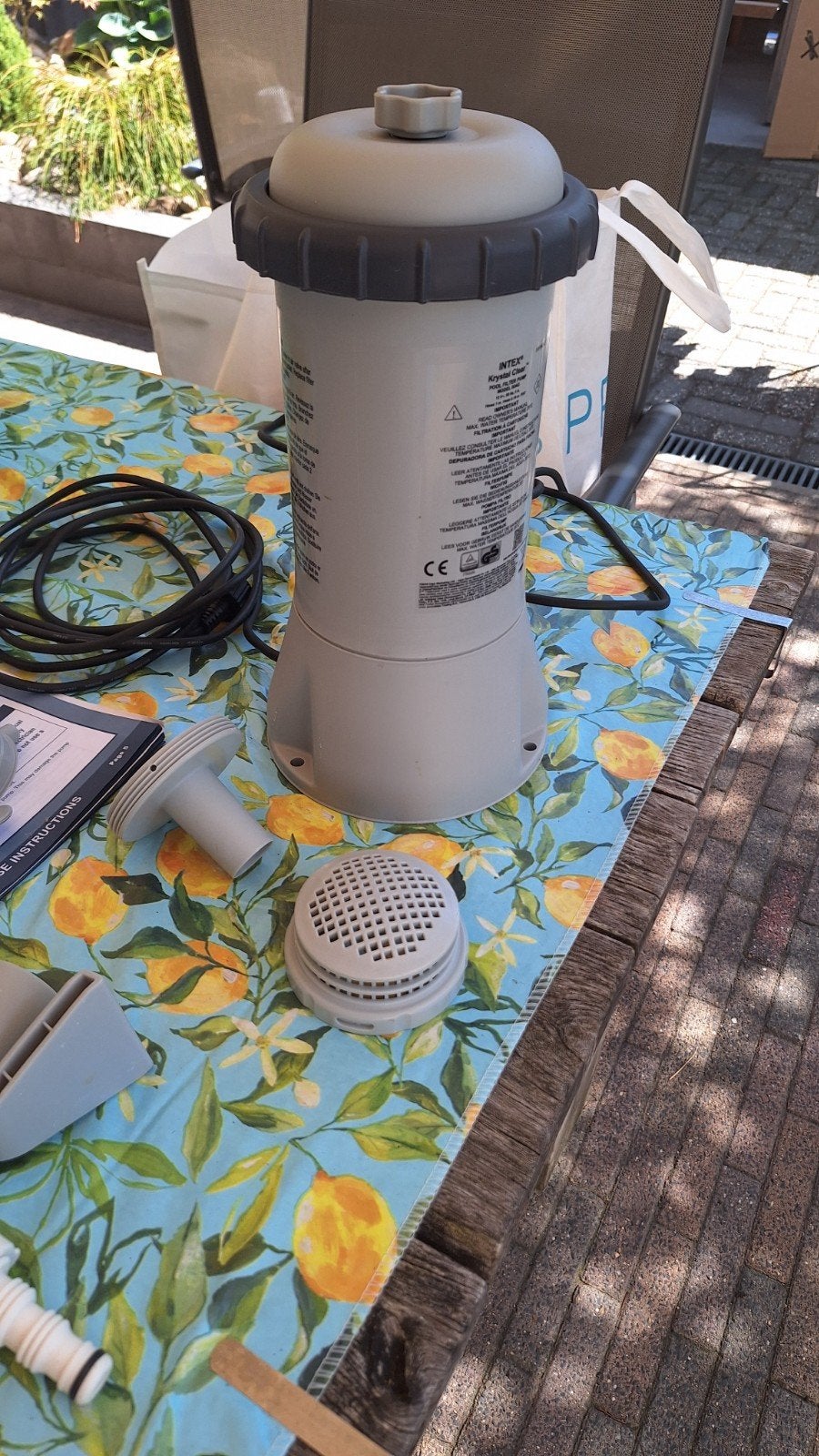 Intex Krystal Clear filterpomp met accessoires, Ophalen of Verzenden, Zo goed als nieuw, Zwembadpomp