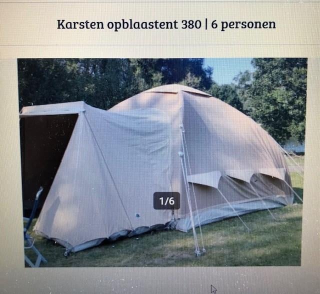 karsten opblaas tent 380, Ophalen, Zo goed als nieuw, Tot en met 4