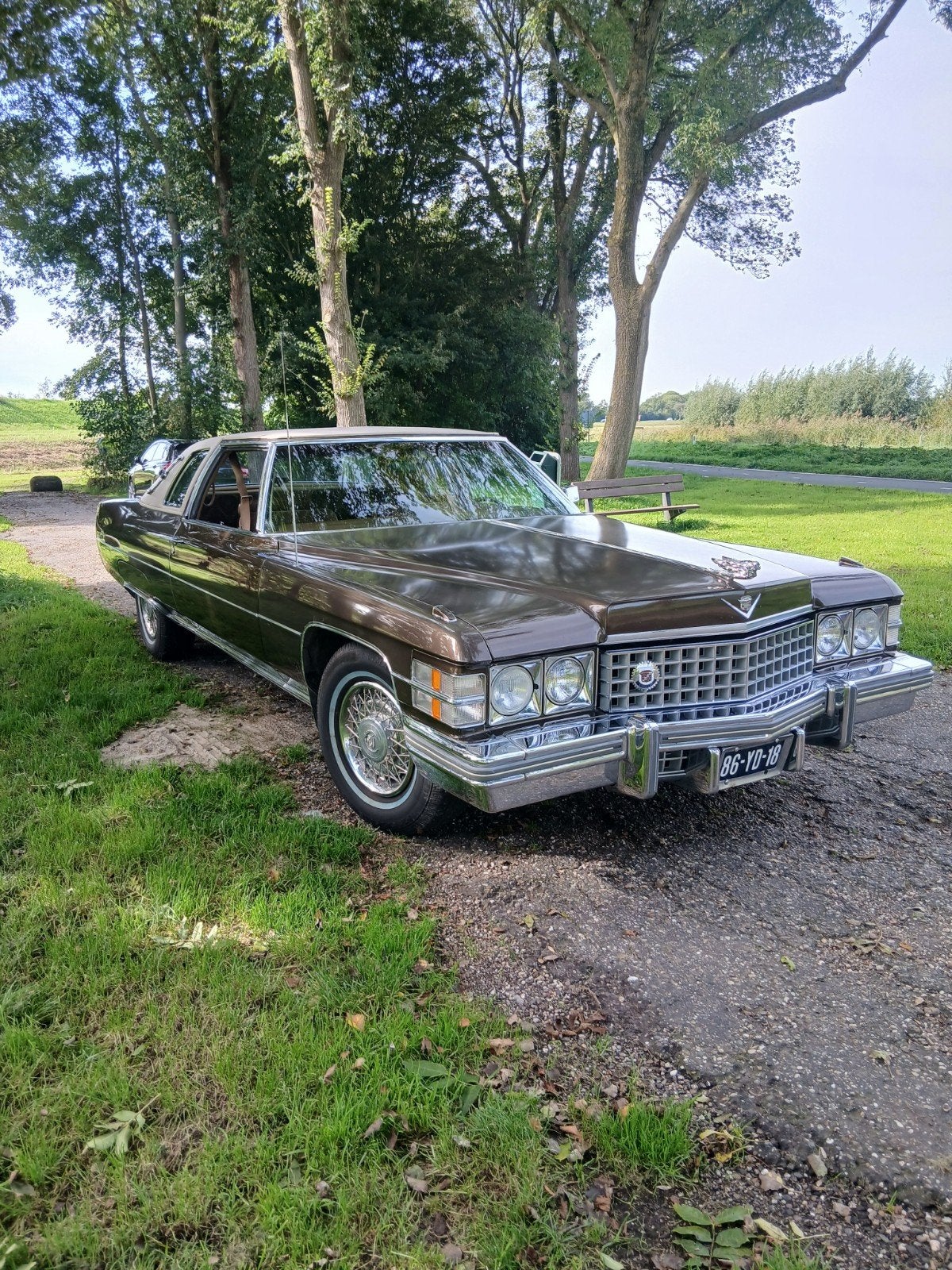 Cadillac Coupe Deville 1974, Auto's, Bruin, 205 pk, Particulier, 6 stoelen