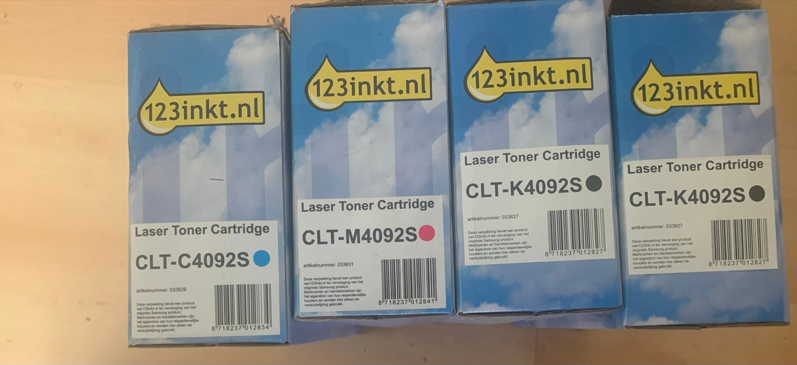 4 nieuwe 123inkt Laser Toner Cartridges, Ophalen of Verzenden, Nieuw, Laserprinter