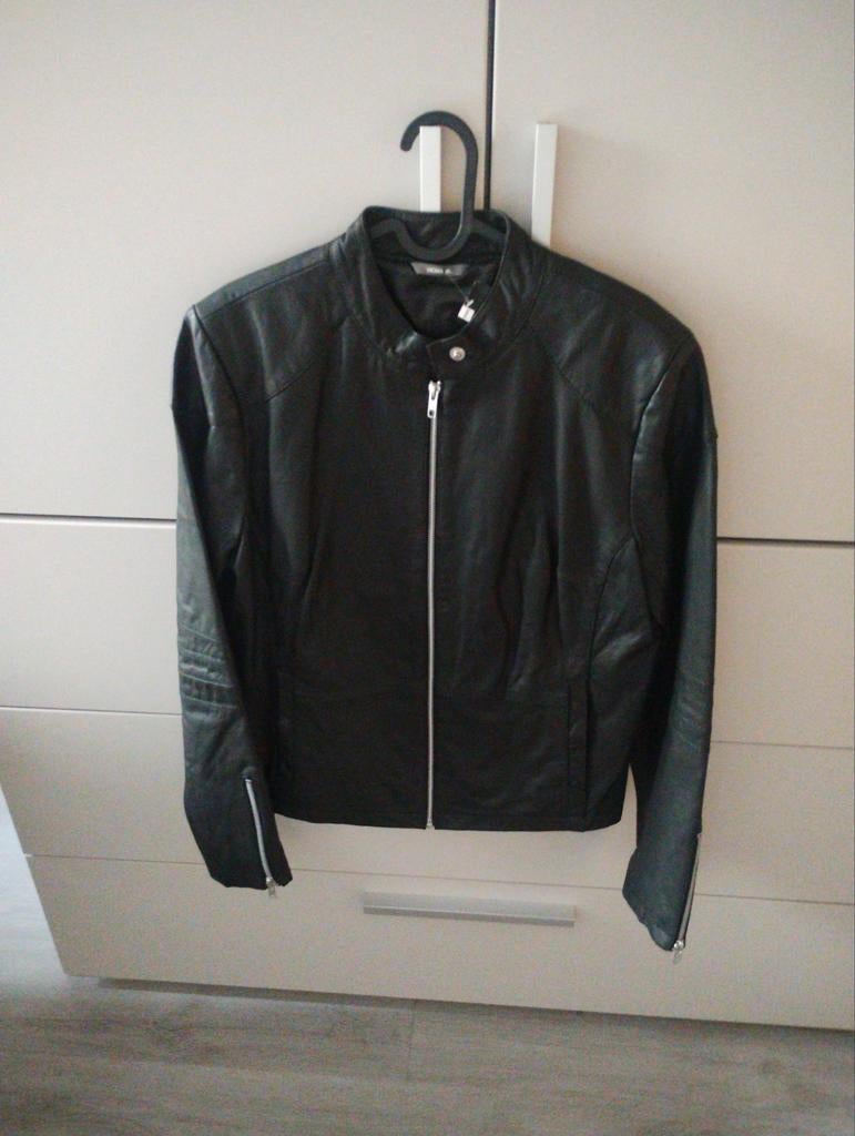 Zwarte damesjas leer maar CL, Kleding | Dames, Jassen | Zomer, Zwart, Maat 46/48 (XL) of groter, Nieuw, Ophalen of Verzenden