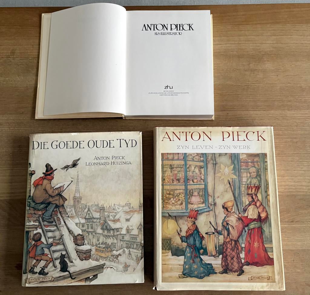 3 prachtige vintage Anton Pieck boeken waarvan 1 gesigneerd, Ophalen of Verzenden, Zo goed als nieuw