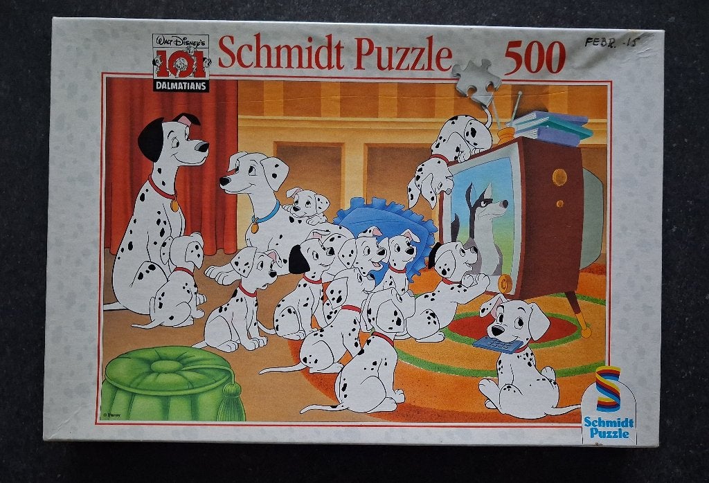 Disney puzzel 101 dalmatiers, Ophalen of Verzenden, 500 t/m 1500 stukjes, Zo goed als nieuw, Legpuzzel