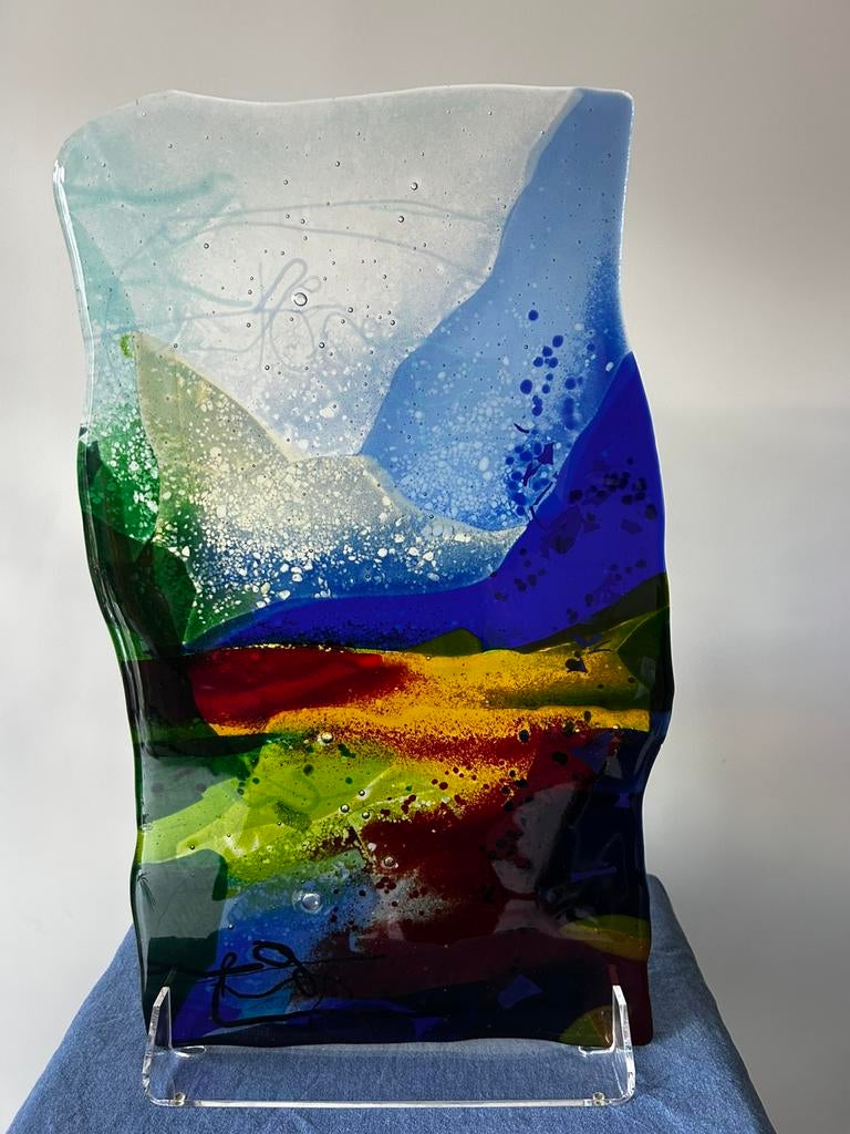 Glas kunst Annemiek Punt 50x70, Antiek en Kunst, Ophalen